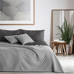 Decoking Copriletto 200 X 220 Cm Grafite Antracite Grigio Argento Copriletto double face di facile manutenzione Axel Beds and Blankets Besuche den DecoKing-Store