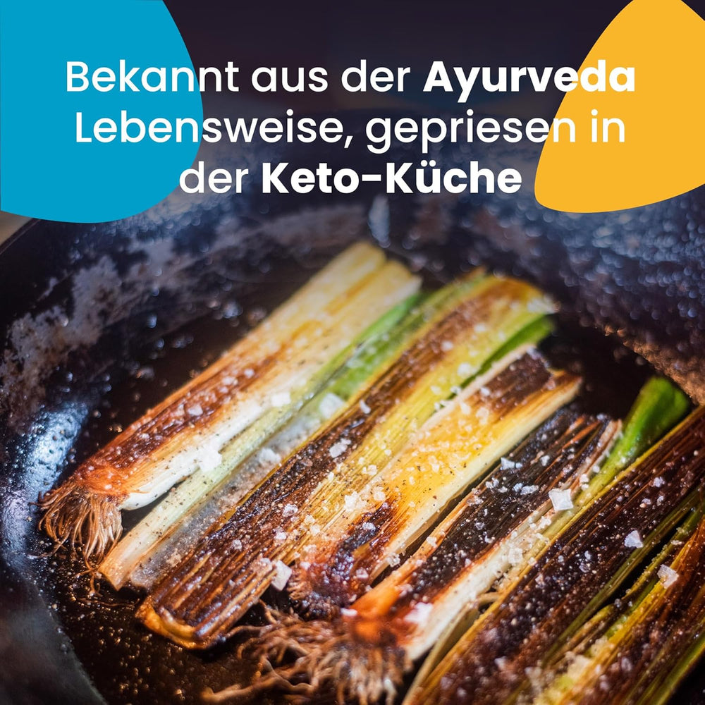 Ghee Easy 850g Ghee Bio von Grasgefütterten Kühen - Ghee Butter ohne Zusatzstoffe - Zertifiziert Organisch & Biologisch - Hochreines Ayurveda Ghee ohne Lactose und Gluten - 100% Europäisch