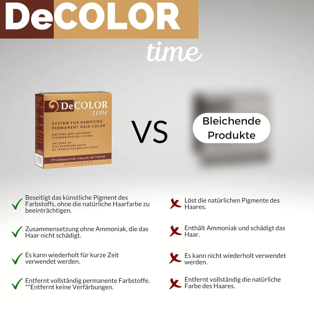 Sistemul de vopsire a părului DeColor Time | îndepărtarea vopselei de păr | aduceți înapoi culoarea naturală a părului | îndepărtarea culorii vopsite | 330 ml Vopsea pentru par Naty Shop
