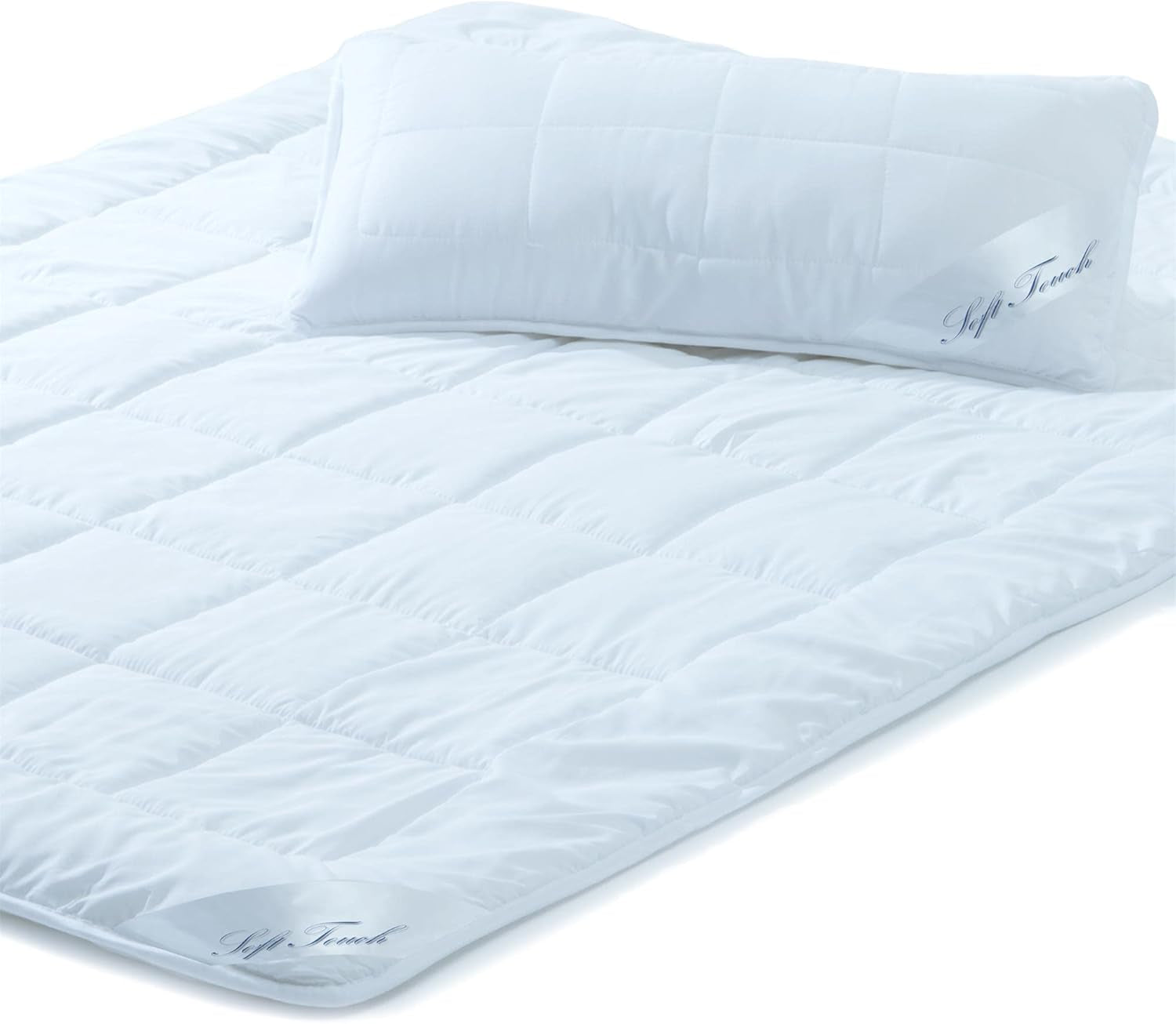 Aqua-Textil Soft Touch Set per bambini Piumino 100 X 135 Cm 250G e 350G con cuscino 40 X 60 Cm 150G Piumino 4 stagioni Climatizzatore Oeko-Tex Piumini e trapunte Naty Shop 155X220 Cm + 1X 40X80 Cm set tutto l'anno