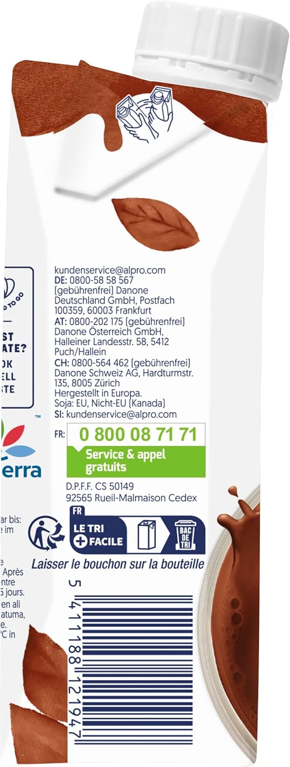Bevanda di soia al cioccolato Alpro - Vegana, senza lattosio, senza glutine
