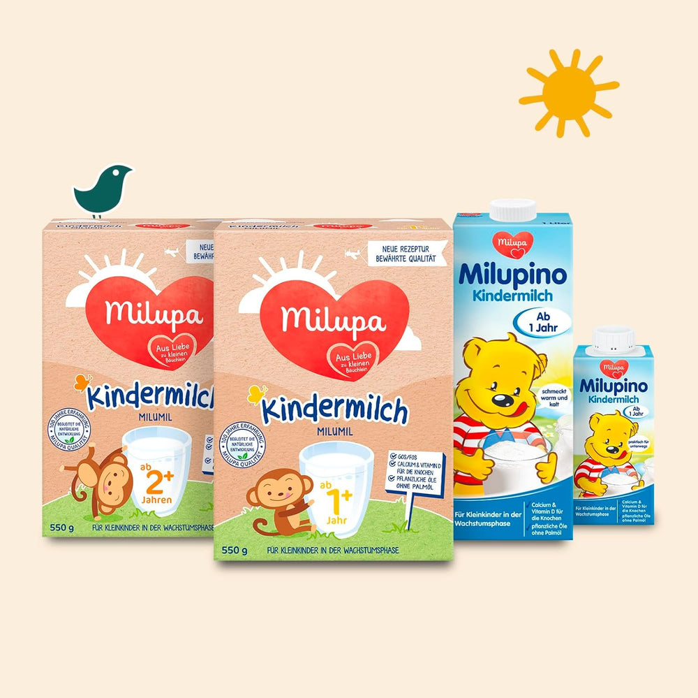 Latte Milupino pronto da bere (6X1L), da 1 anno, per bambini piccoli in fase di crescita Naty Shop