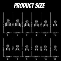 600 bucăți vârfuri de unghii false ovale, 12 dimensiuni vârfuri de unghii scurte, vârfuri de unghii false franceze cu jumătate de acoperire pentru saloane de unghii DIY, transparente