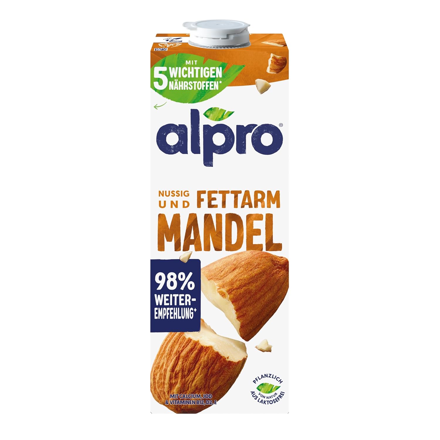 Alpro Mandeldrink Senza Zucchero - Fonte Di Calcio E Vitamine