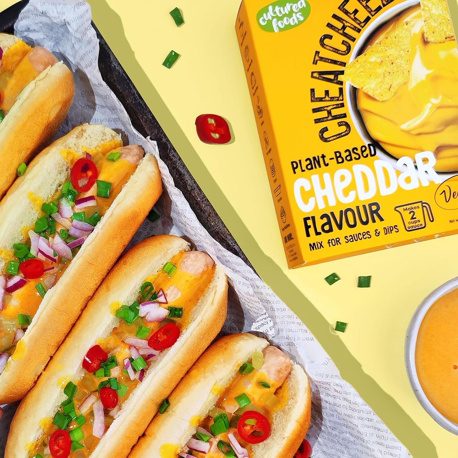 Cultured Foods Veganer Käse Käseersatz Laktosefrei Glutenfrei 2-er Set Gouda e Cheddar CHEATCHEEZ