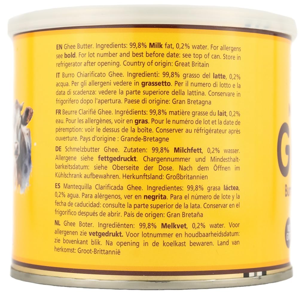 Grocer Planet Natural Ghee - Ghee chiarificato 500 g per cucina cheto