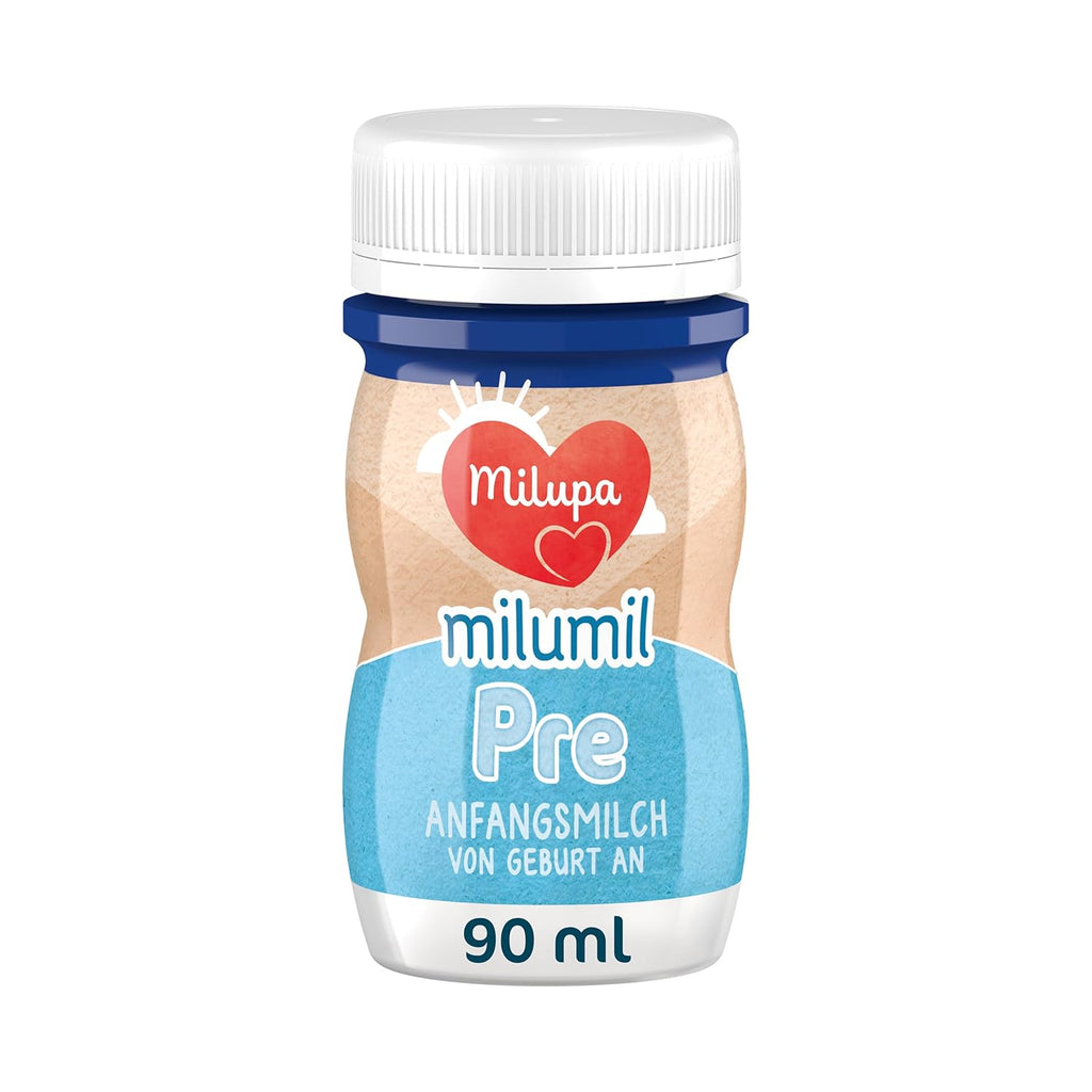 Milupa Milumil Pre, Lapte praf pentru bebeluși - Cu nutrienți importanți și fără ulei de palmier - 800 g Naty Shop 24 x 90 ml Milumil Pre (lichid gata preparat)