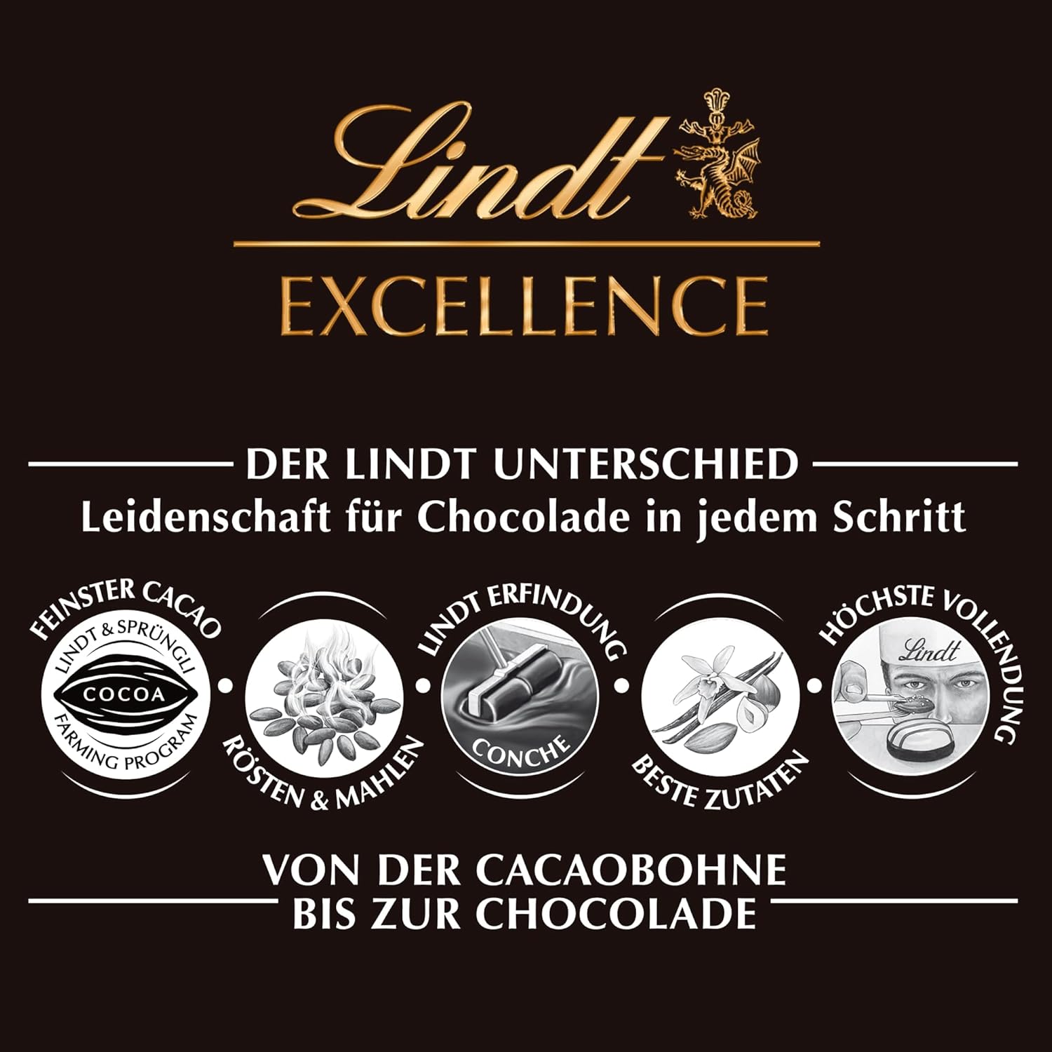 Lindt Excellence Sweet Salted Wood - Tavoletta Cioccolato Fondente 100g - Gusto Intenso Di Cacao