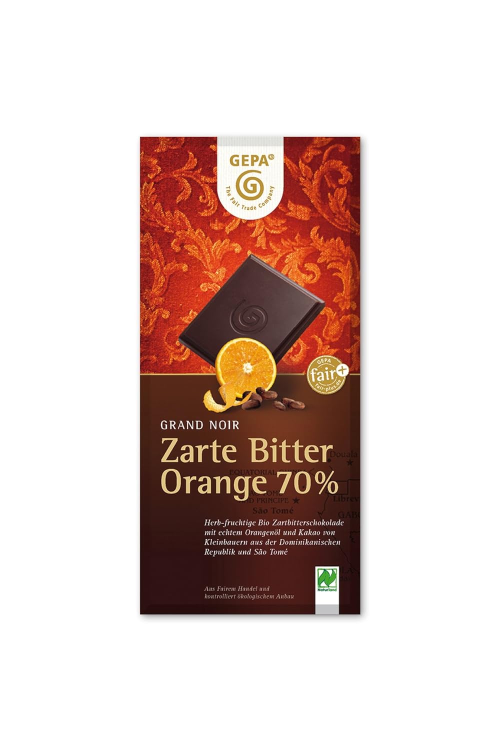 Grand Noir Delicate Arancia Amara Biologica 70% Cacao - Gusto Morbido Di Arancia
