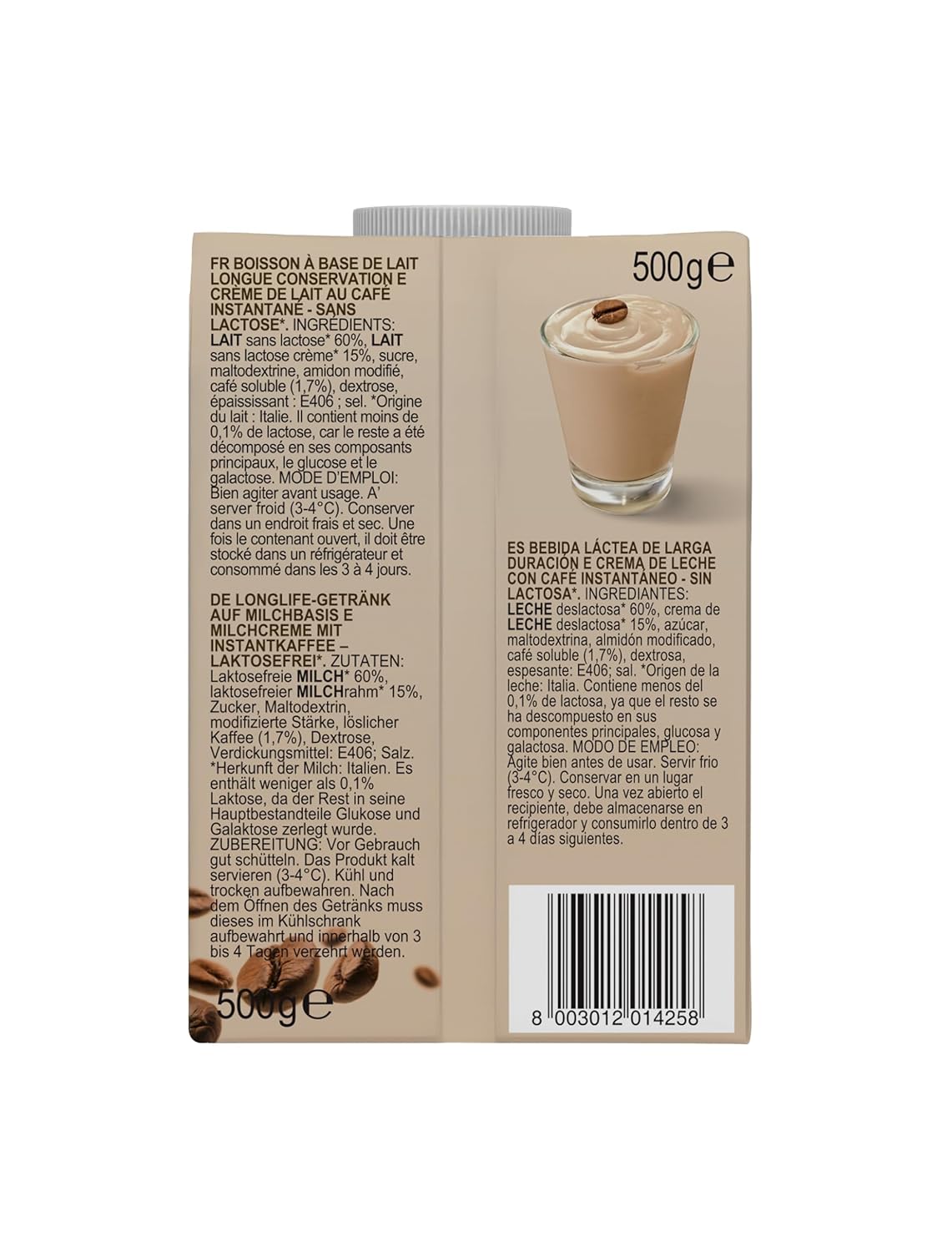 Gimoka Crema Caffè Latte Senza Lattosio Senza Glutine Senza Conservanti