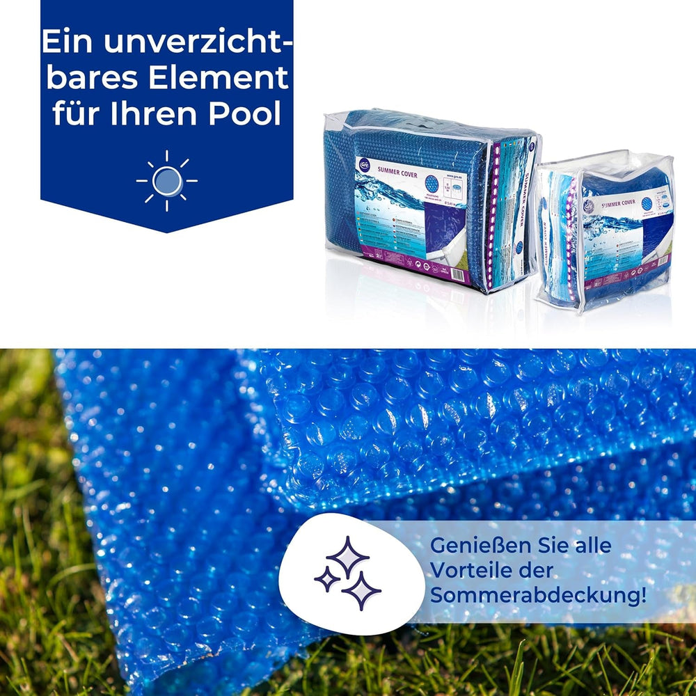 Gre CPROV510 - Prelată de vară pentru piscine ovale cu dimensiunea de 500 x 350 cm, culoare albastră