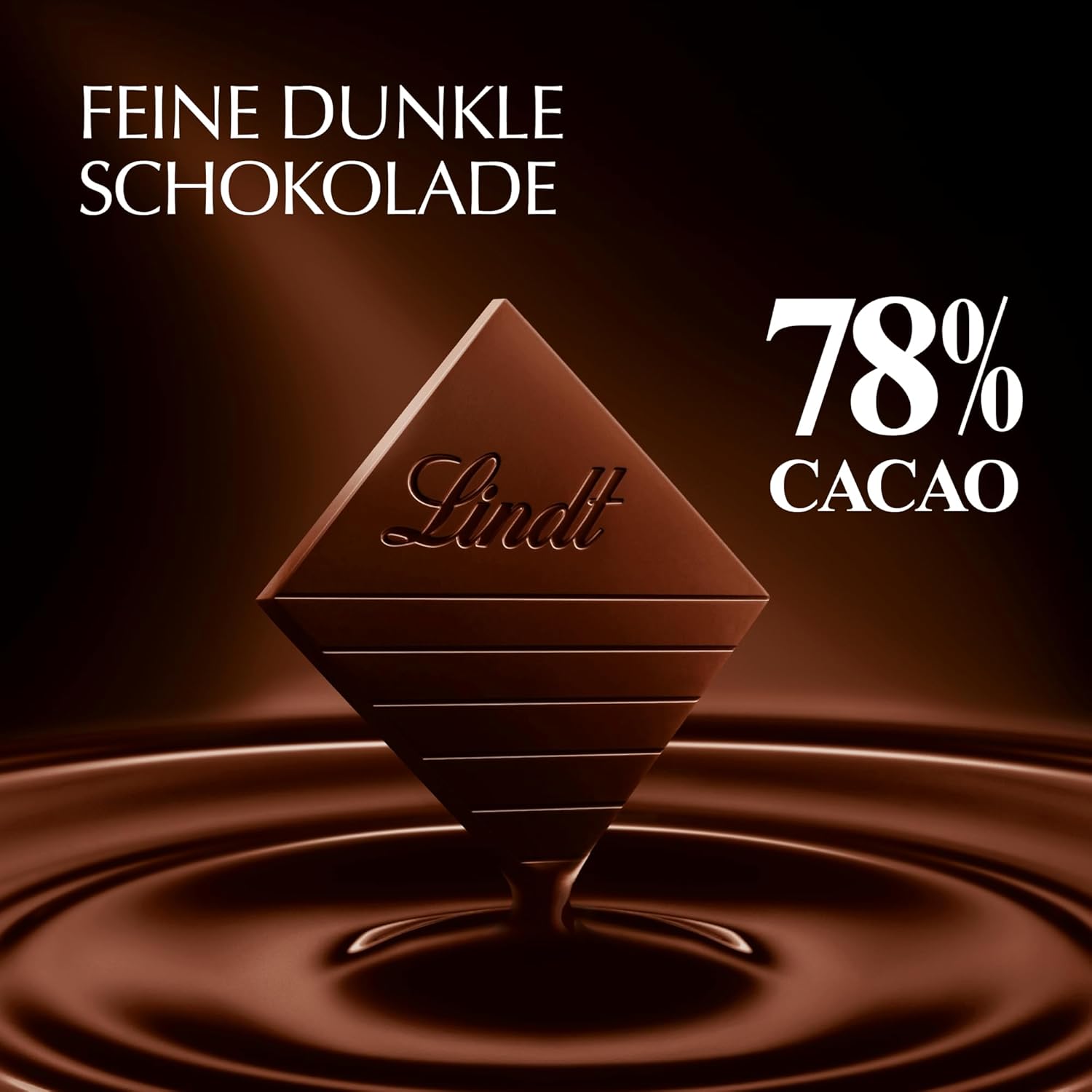 Lindt Excellence 78% Cocoa Bar - Barretta vegana al cacao Intensity Persistence 100g Regalo ideale