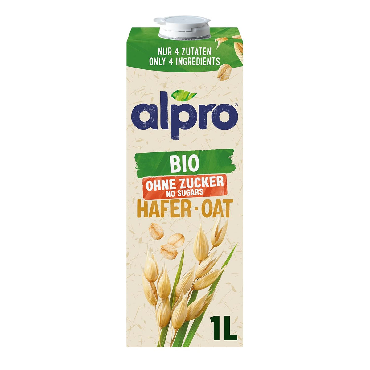 Alpro Bio Haferdrink Senza Zucchero - Bevanda vegetale con avena