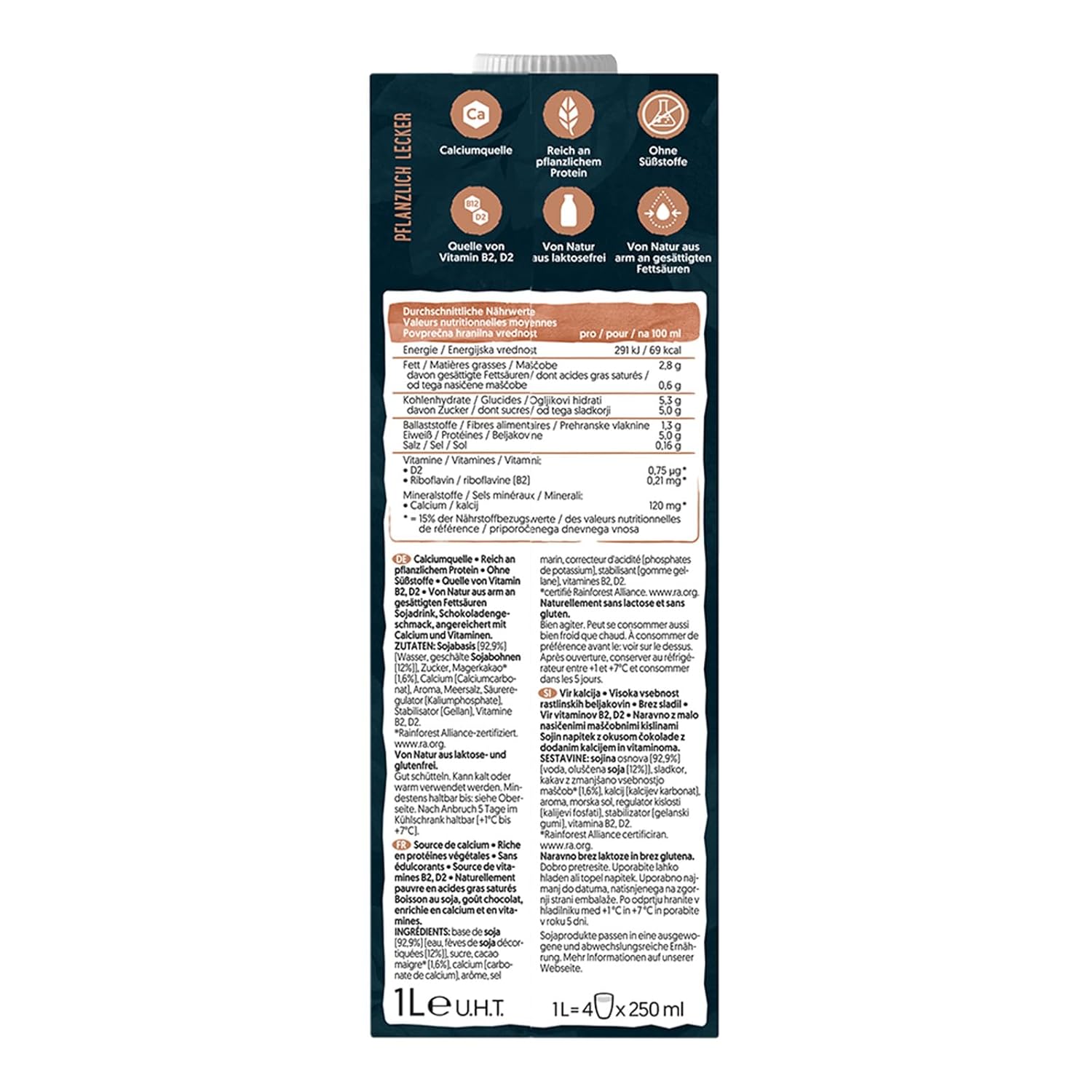 Alpro Proteindrink Cioccolato Soia 8x1L - Proteine Vegetali