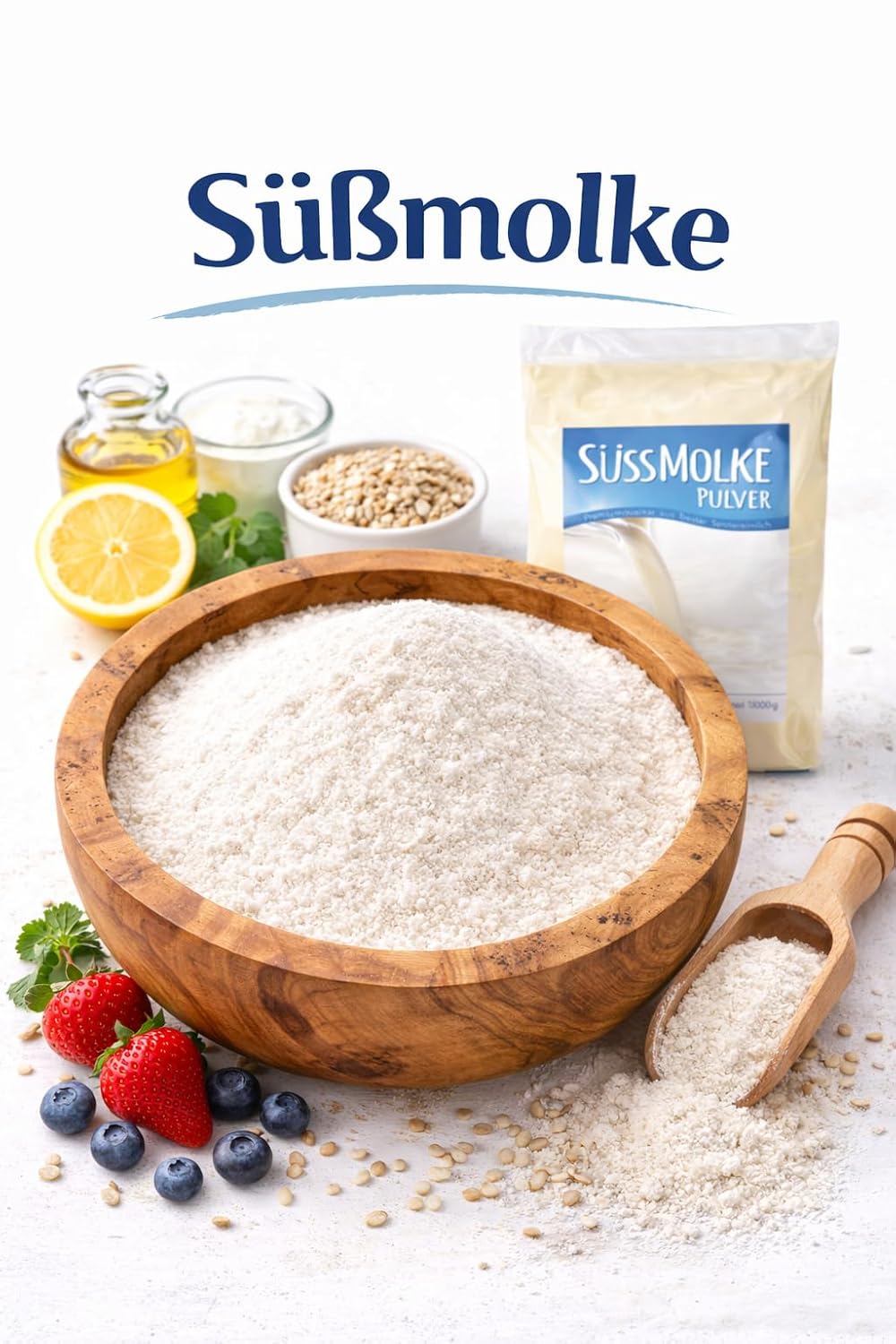 Allgauer Naturprodukte Sweet Whey in polvere 1000 g - Versatile per le bevande