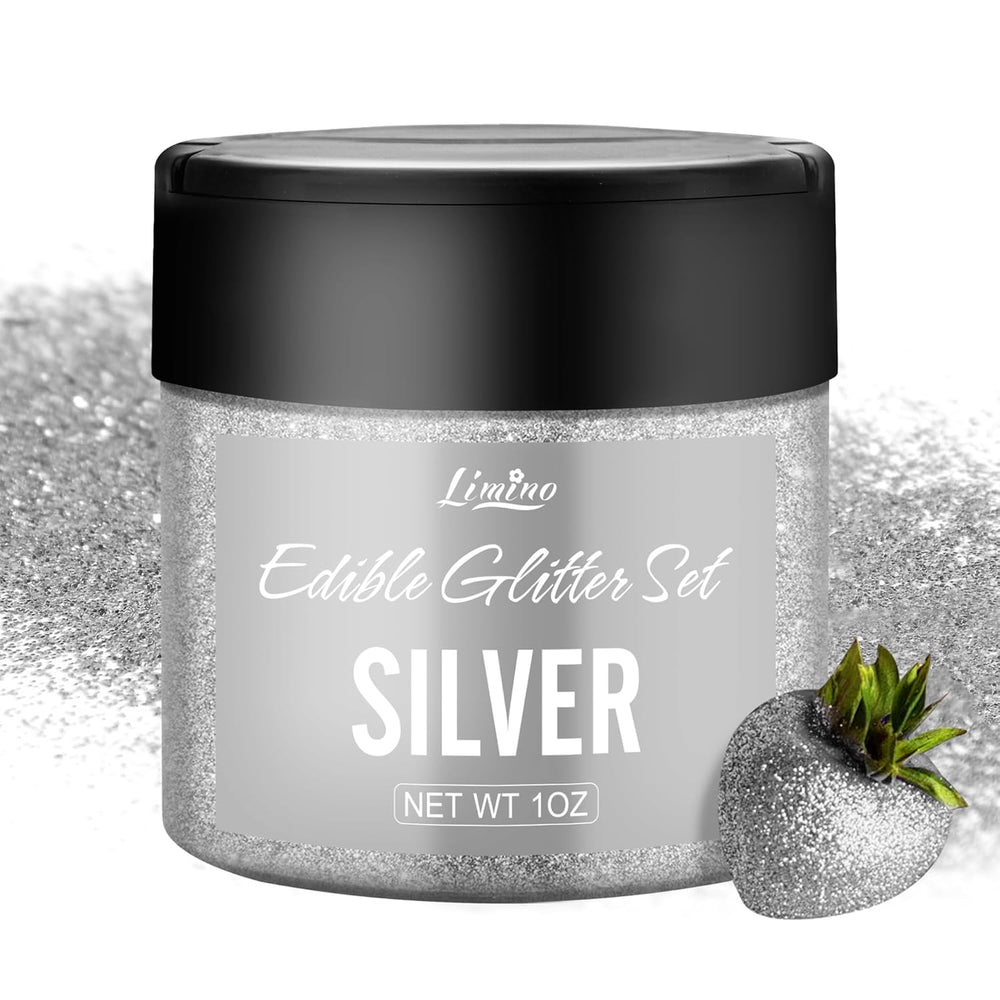 Shimmer Glitter Dust, Glitter comestibil, 30 grame Naty Shop Argintiu