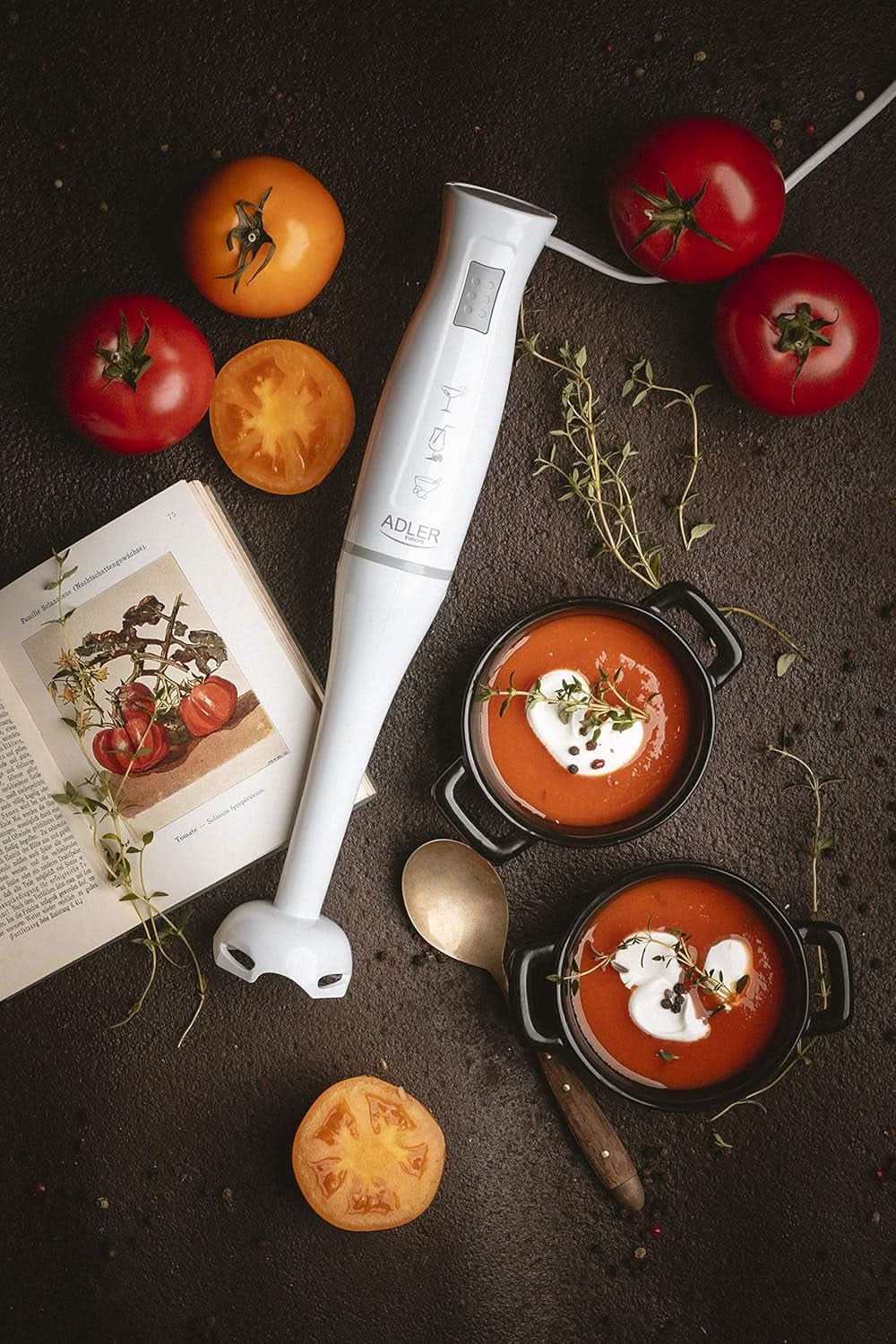 Adler AD4622 Miscelatore, plastica, bianco Cucina Naty Shop