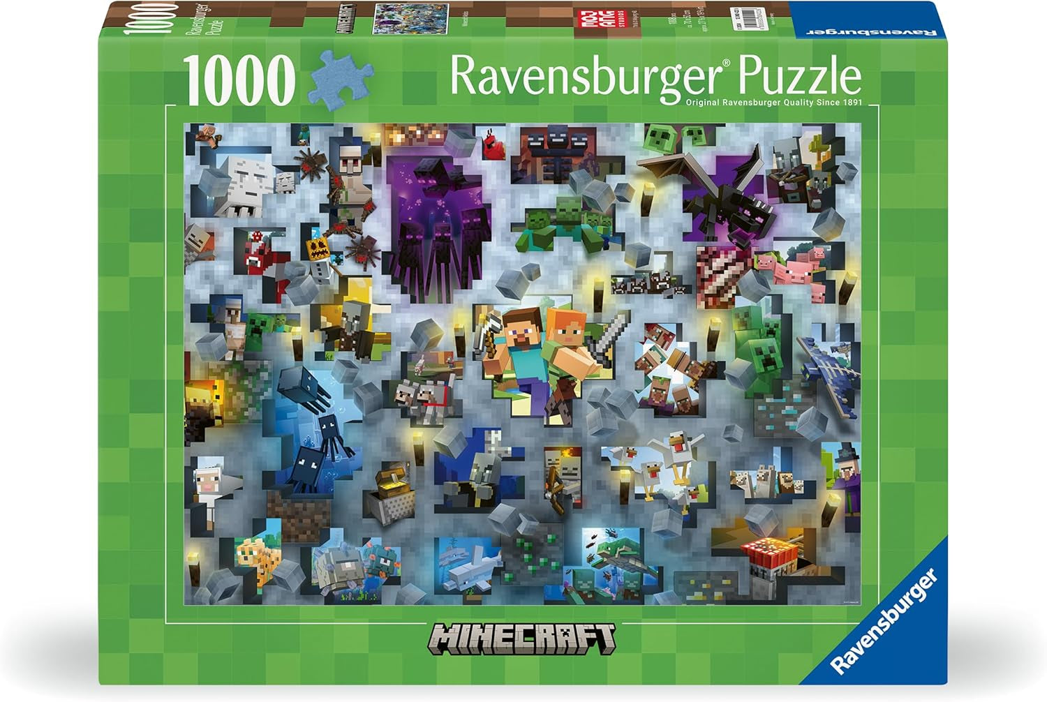 Ravensburger Puzzle 12000422 - Minecraft Mobs - Puzzle Minecraft da 1000 pezzi per adulti e bambini dai 14 anni in su Puzzle Naty Shop