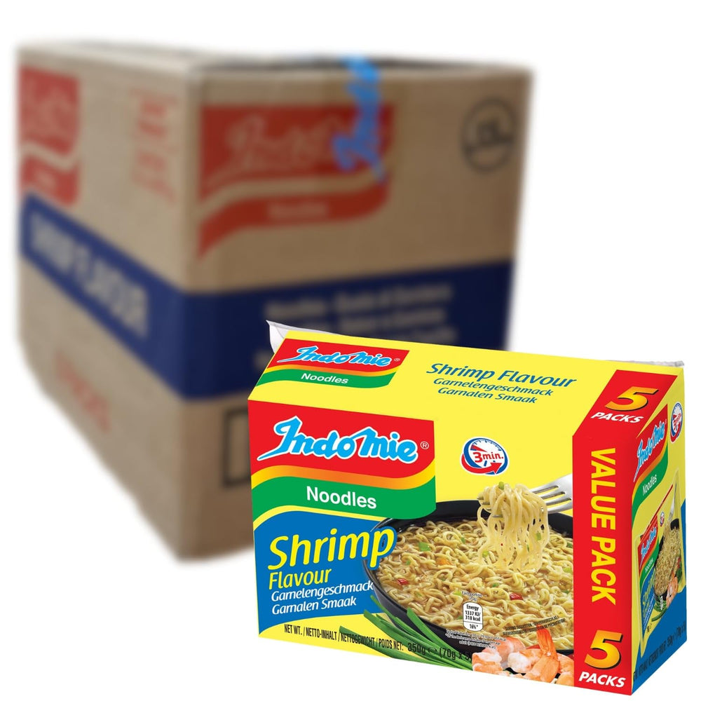INDOMIE - Tagliatelle istantanee con gamberetti, confezione da 5 - (1 x 5 x 70 g)