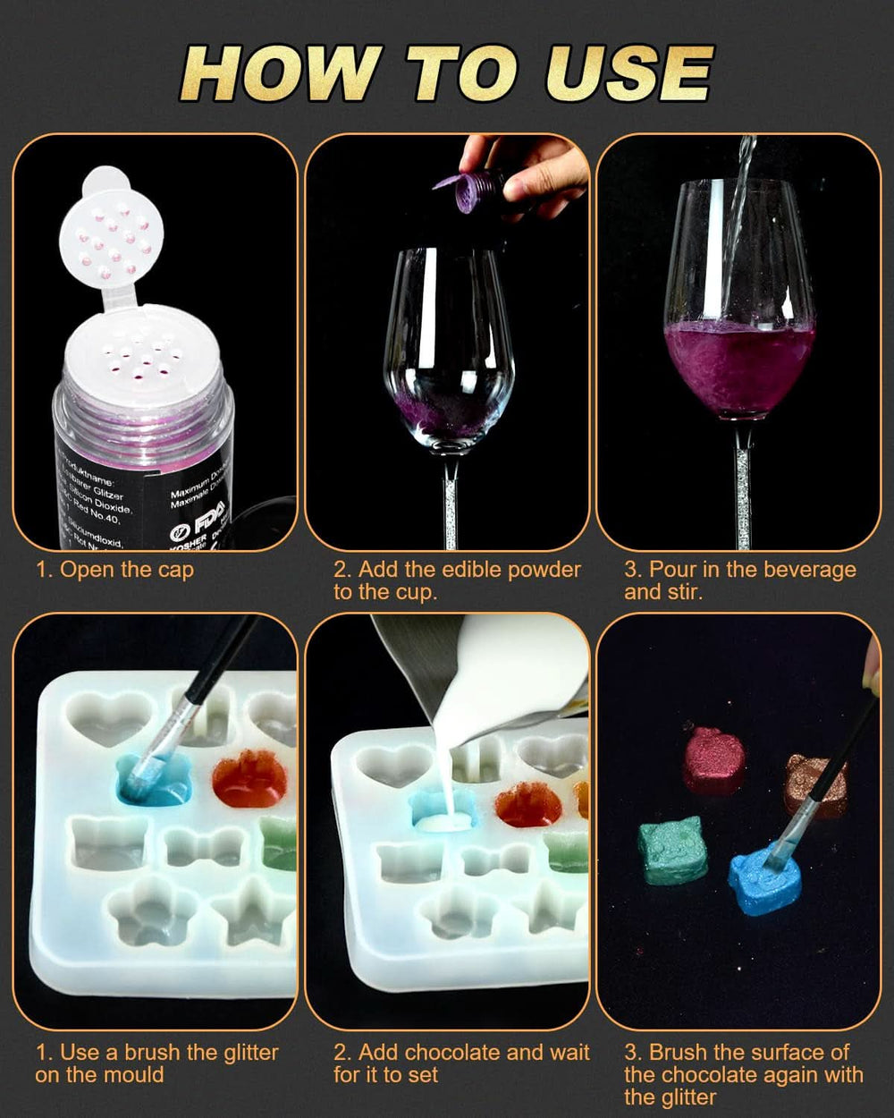 Glitter comestibil, diverse culori si cantitati Naty Shop