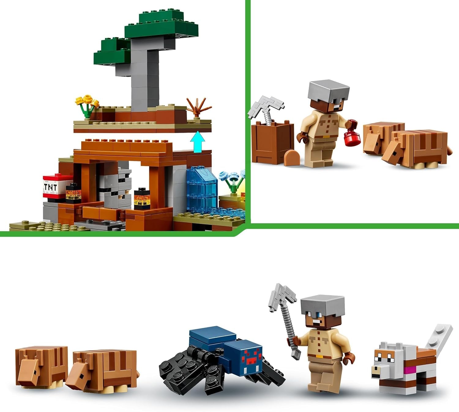 LEGO Minecraft Dungeon Mine Expedition Videogioco Set di minifigure Personaggio giocattolo da costruzione Regalo per ragazzi e ragazze 8 anni 21269 Set da costruzione Besuche den LEGO-Store