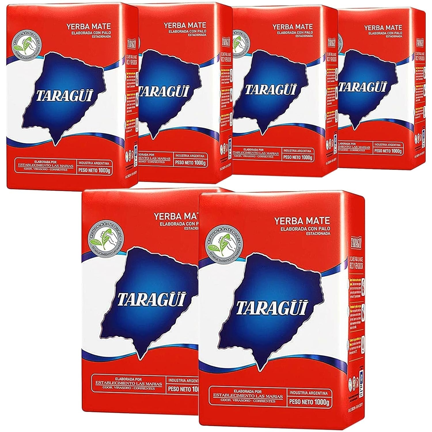 Ceai Taragui Yerba Mate Elaborada Con Palo 1 kg | Ceai mate din Argentina - Perioada de maturare este de 12 luni | Băutură detoxifiantă și energizantă