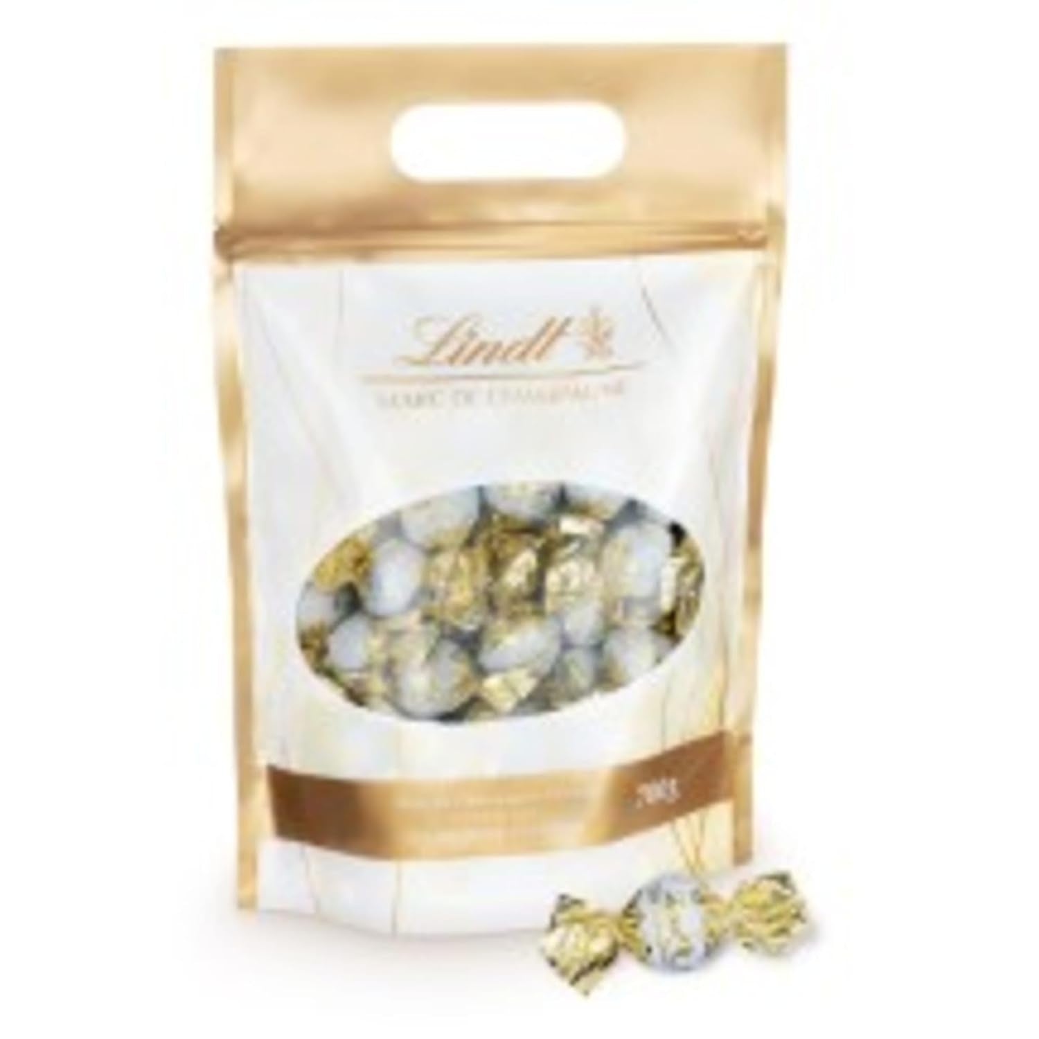 Lindt Marc de Champagne Palline di cioccolato | 700 g ca. 56 cioccolatini al latte con ripieno raffinato, contengono alcol | Pacchetto sfuso | Regalo di cioccolato | Regalo di cioccolato