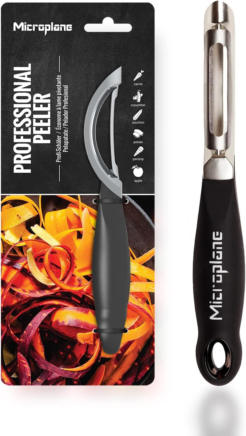 Decojitor profesional Microplane cu lamă dublă din oțel inoxidabil, ambidextru Peeler Naty Shop