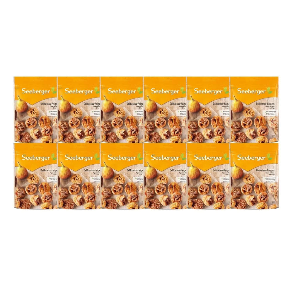 Seeberger Delikatess, Fichi secchi - dolci come il miele, 12 x 200 grammi Prodotti disidratati Naty Shop