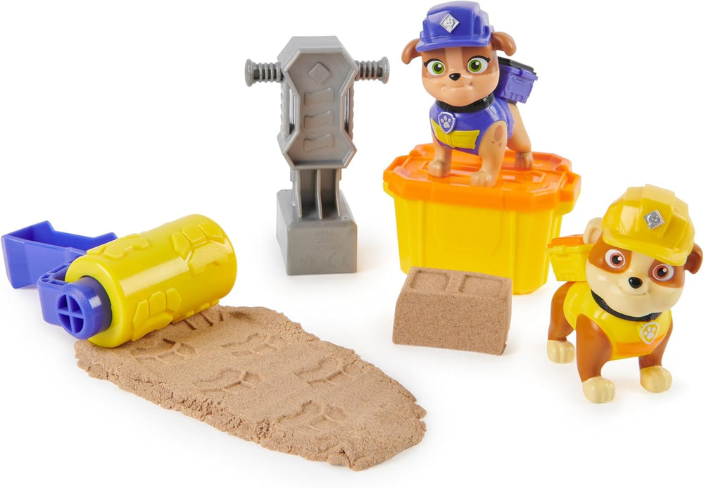 Rubble & Crew - Set di action figure Rubble & Mix, 2 giocattoli da costruzione e sabbia da costruzione cinetica da 85G, giocattolo adatto per bambini dai 3 anni in su Action Figure Naty Shop