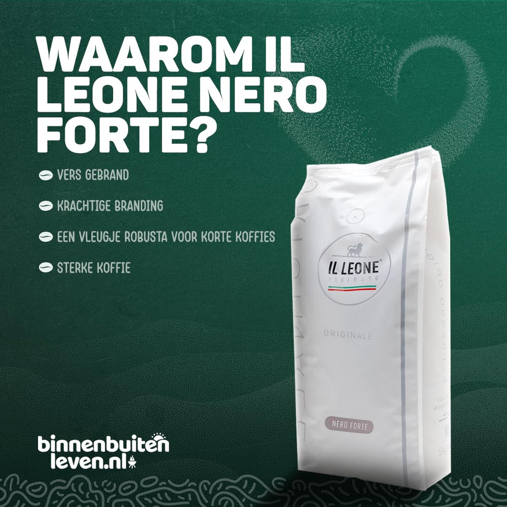 Espresso - Boabe de cafea Nero Forte - Compatibile cu aparatele de cafea și espressoarele - Boabe Arabica prăjite închis la culoare - 2 kg