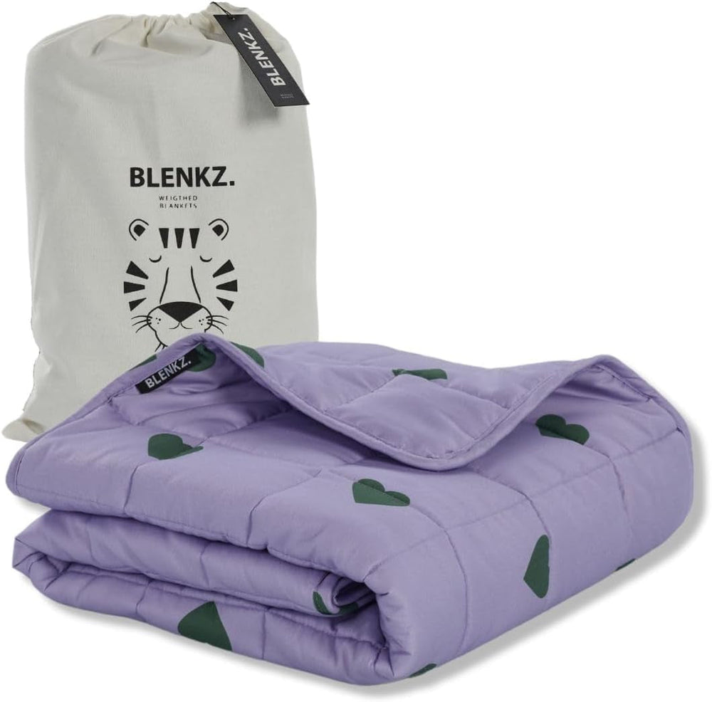 Coperta per neonati ponderata | 3,5Kg | 100X150Cm | Coperta terapeutica | Coperte ponderate | Coperta pesante (faccia di tigre blu, 3,5 Kg-100X150 Cm) BLENKZ Letti e Coperte. Cuore Viola 3,5Kg-100X150 Cm