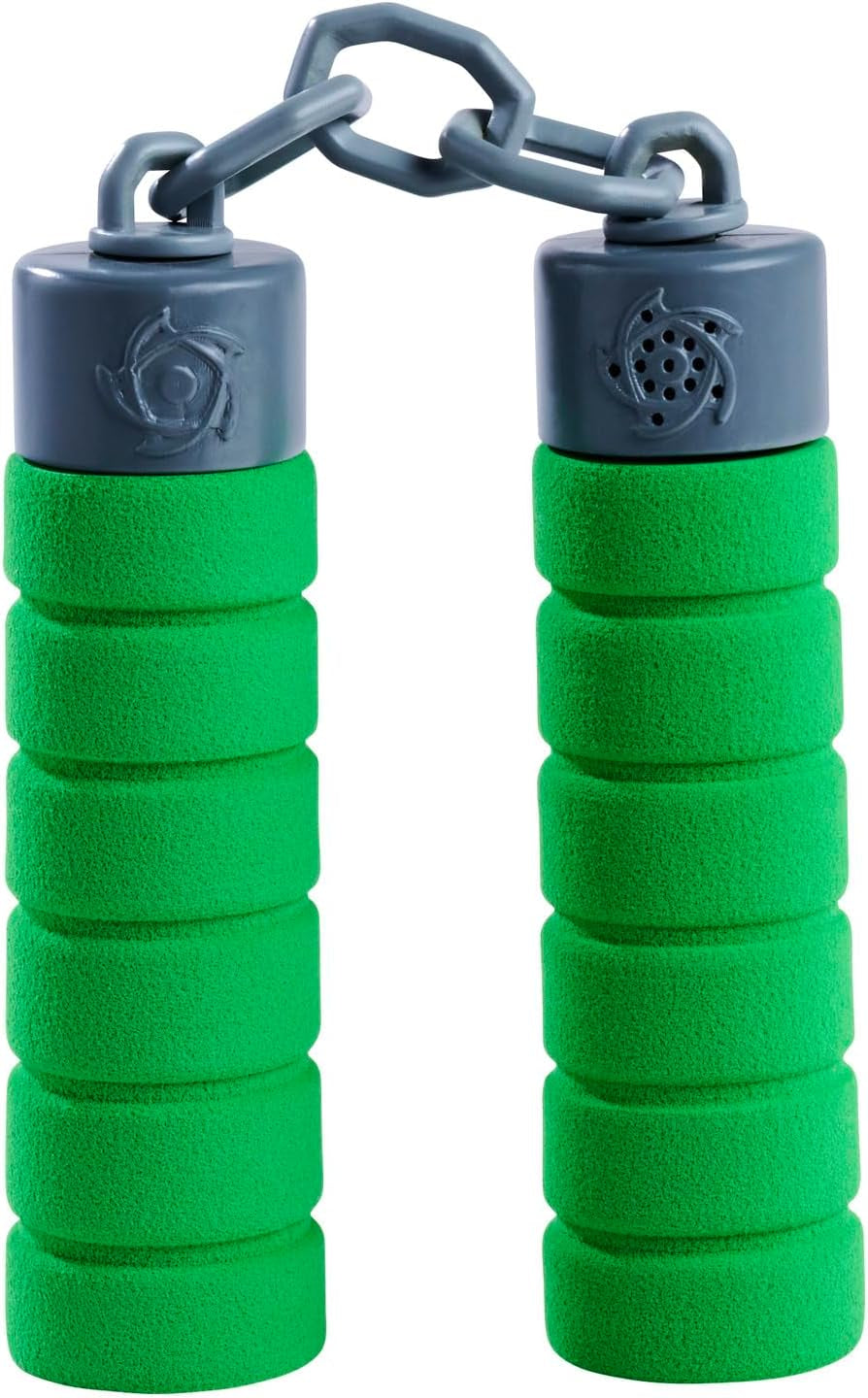 Next Ninja Nunchaku, sunet, mâner învelit în material moale, 13cm, jucărie de rol, de la 3 ani, verde Action figures Naty Shop Titlu implicit