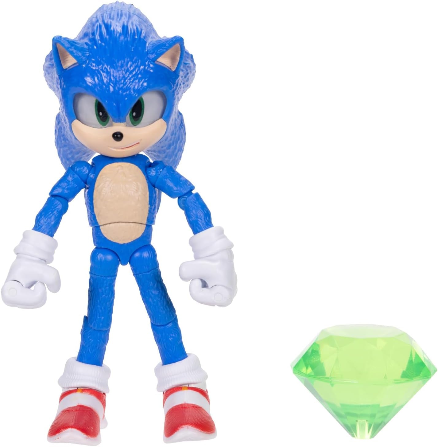 Sonic 3 Movie 12,7 Cm Shadow Action figure Naty Shop Sonic con accessorio Emerald