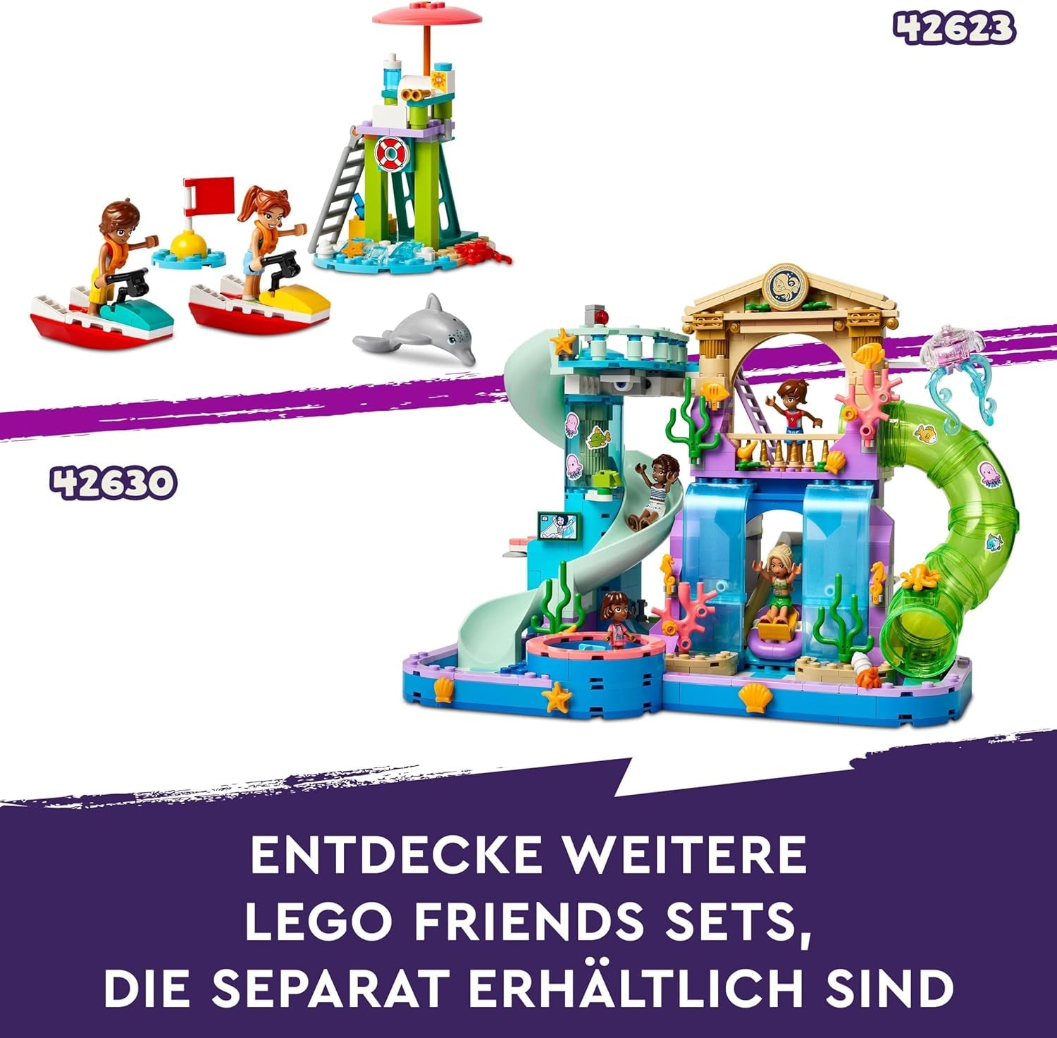LEGO Friends Stand di frullato in spiaggia Set da gioco per giochi di ruolo Idea regalo per ragazze e ragazzi di 6 anni con personaggi di gioco Tartaruga e accessori Giocattolo per lo sviluppo sociale 42625 Set da costruzione Besuche den LEGO-Store