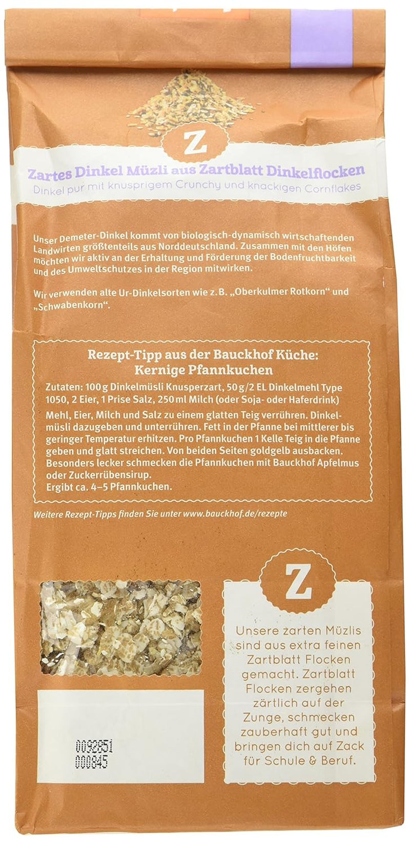 Muesli Di Farro Croccante Hof (1 x 425g) Confezione da 1