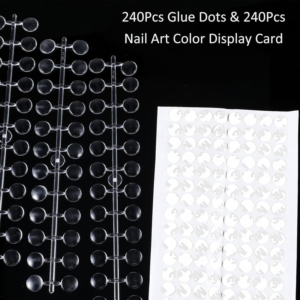 240 Stück Nagel Display Punkt Farbpunkte,Transparent Nail Art Display,Nagellack Displays Rund Für Nagelstudio Und Anfänger,Diy Nail Art Nagelstudios