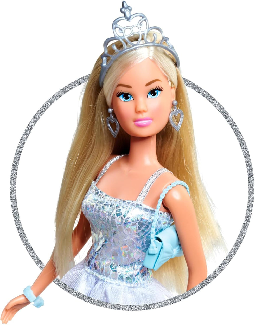 Simba Steffi Love Princess Fashion – Prinzessinnenpuppe mit 7 Kleidern & 16 Zubehörteilen, Modepuppe mit Schloss-Style zum Umkleiden & Stylen, 29 cm groß, ab 3 Jahren