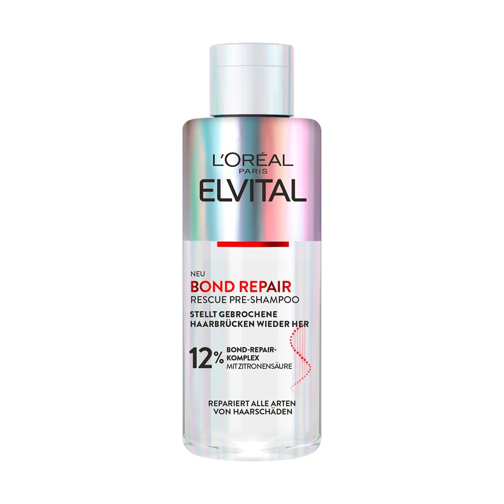L'Oréal Paris Elvital Bond Repair Shampoo, Detersione delicata per la riparazione dei capelli Doccia e bagno L'Oréal 200 ml Pre-Shampoo
