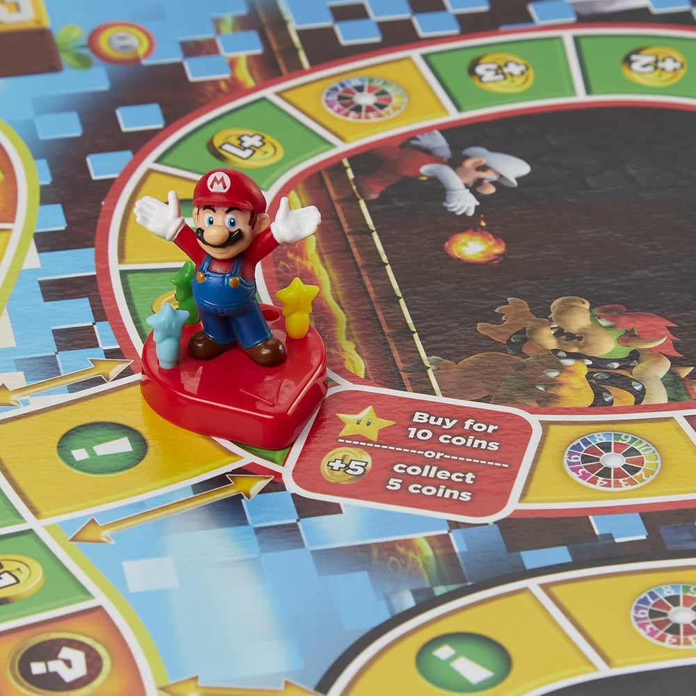 Hasbro The Game of Life Gioco da tavolo Super Mario per bambini dagli 8 anni in su, gioca a minigiochi, raccogli stelle e combatti Bowser