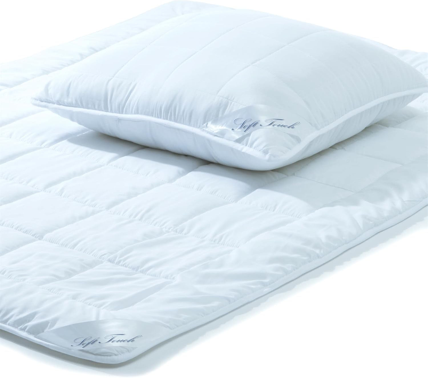 Aqua-Textil Soft Touch Set per bambini Piumino 100 X 135 Cm 250G e 350G con cuscino 40 X 60 Cm 150G Piumino 4 stagioni Termoautonomo Oeko-Tex Trapunte e trapunte Naty Shop 155X220 Cm + 1X 80X80 Cm tutto l'anno