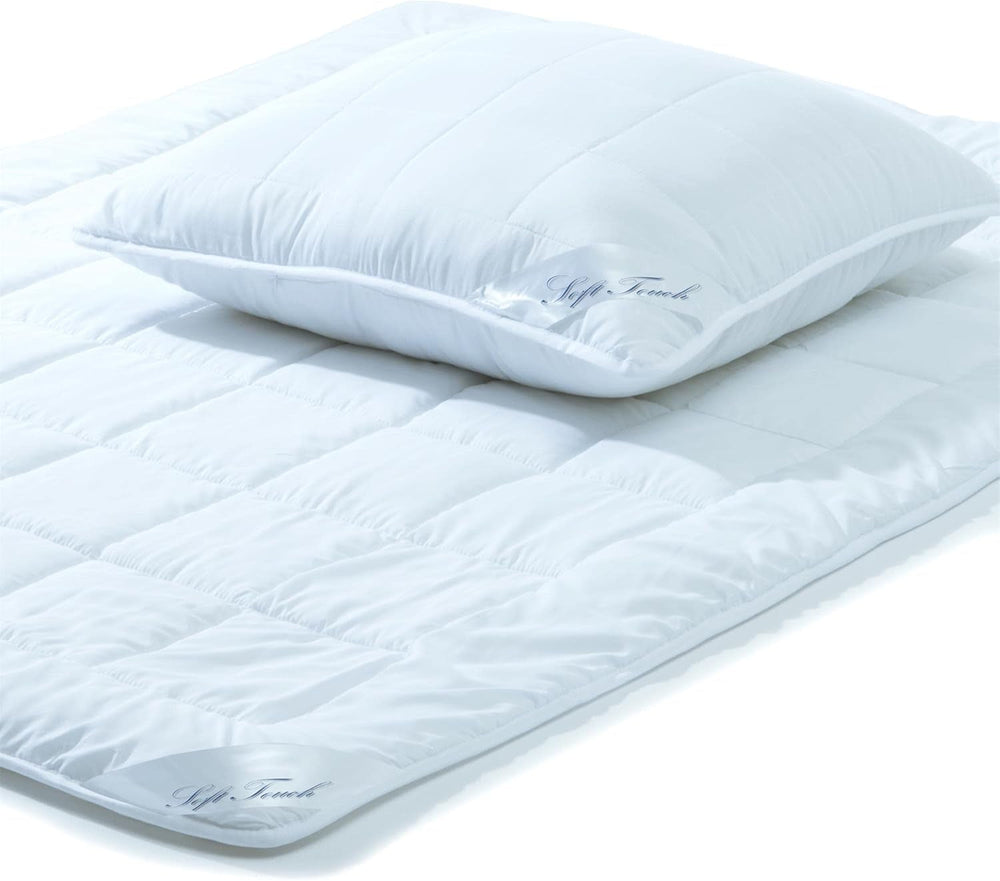 Aqua-Textil Soft Touch Set per bambini Piumino 100 X 135 Cm 250G e 350G con cuscino 40 X 60 Cm 150G Piumino 4 stagioni Termoautonomo Oeko-Tex Trapunte e trapunte Naty Shop 155X220 Cm + 1X 80X80 Cm tutto l'anno