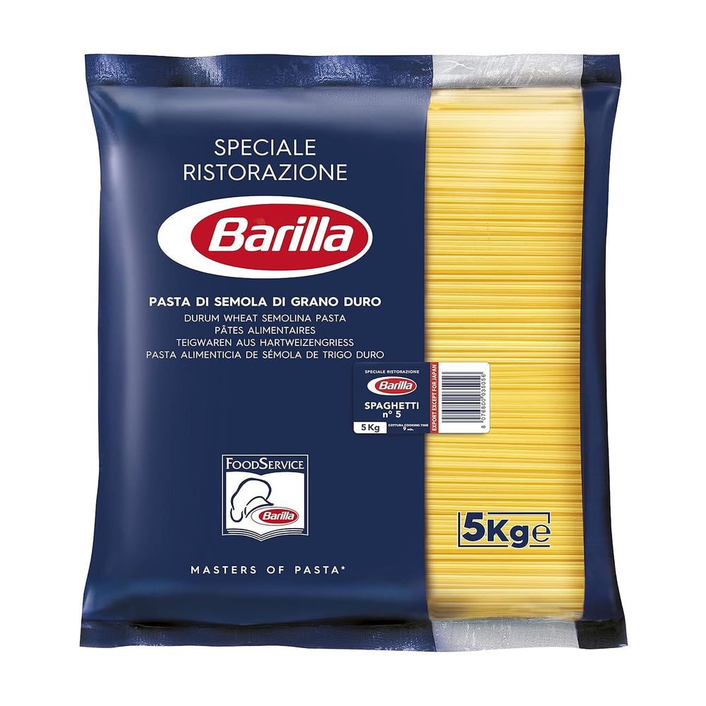 Barilla Pasta Klassische Spaghetti n.5 aus alta qualità Hartweizen immer al dente, (1 x 500 g), geschmacklos