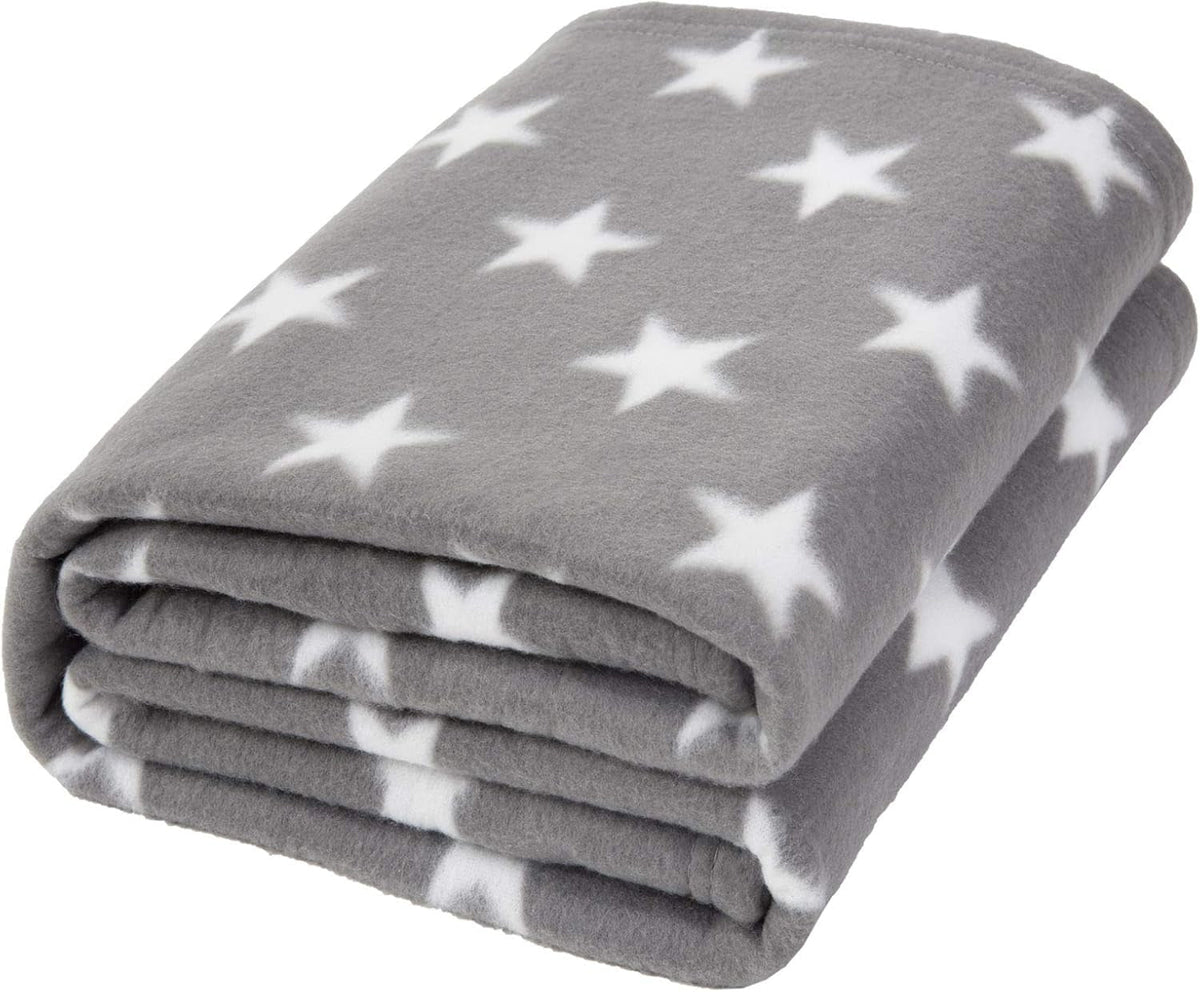 DREAMSCENE comoda coperta soffice coperta coperta in pile - coperta da soggiorno calda invernale morbida, coperta per divano, coperta per divano, morbida coperta per bambini, soggiorno e morbide coperte 120X150Cm, coperta per divano stelle grigie Letti e coperte Besuche den DREAMSCENE-Store Grigio-argento 120 X 150 Cm