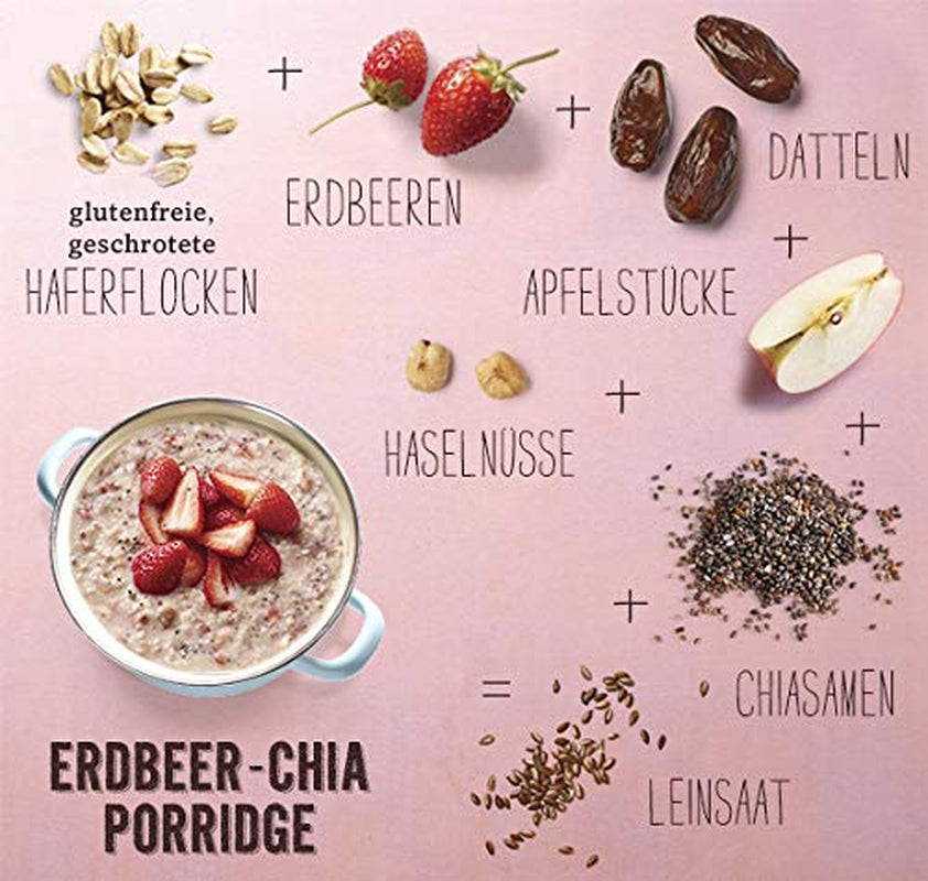 Terci de chia cu căpșuni Verival, fără gluten | 6 x 350g | Vegan | Fără ulei de palmier | Fără gluten | Fără zahăr adăugat | Fabricat manual în Tirol