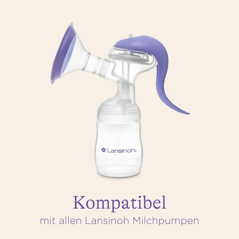 Lansinoh Muttermilchflaschen, 4 X 160 Ml - Zur Sicheren Muttermilch Austellungen - Neues Kompaktes Design Für Verbesserte Stabilität - Mit Stapelbarem Deckel Accessori Alimentazione e Allattamento Bebe Naty Shop