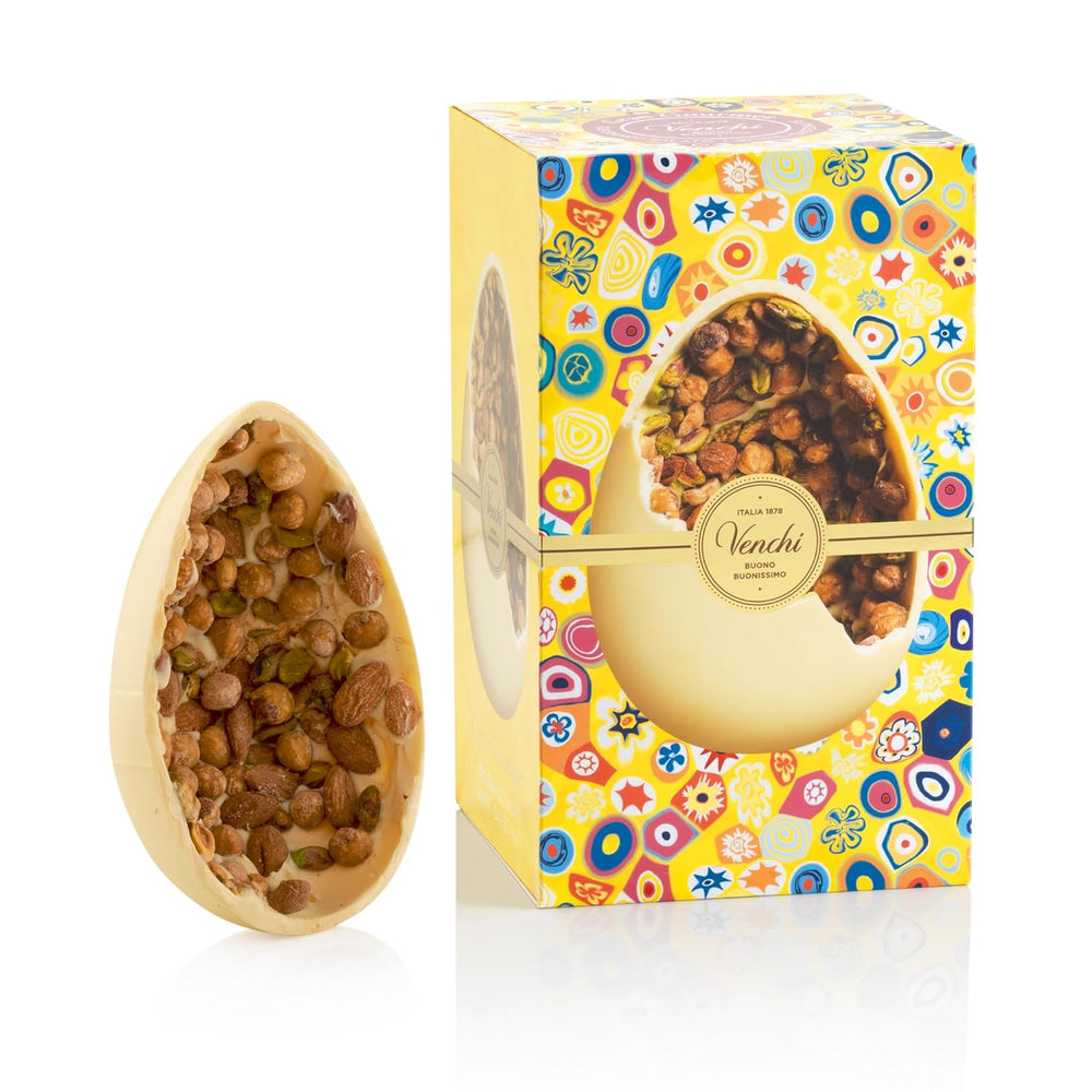 Venchi - Uovo di cioccolato, gusto pistacchio, con pistacchio intero, con sorpresa, senza glutine, 500g, collezione Pasqua, idea regalo