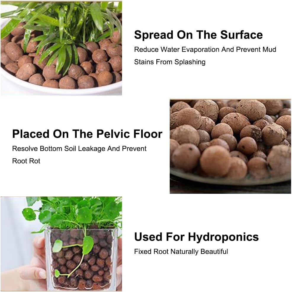 Granuli di argilla a grana grossa, Granuli di argilla espansa, Granuli vegetali, Substrato per piantagione idroponica in argilla espansa 1 litro, Granuli di argilla granulata da 5-8 mm