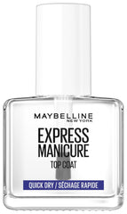 Smalto per unghie Maybelline New York, top coat express ad asciugatura rapida, trasparente, 12 ml