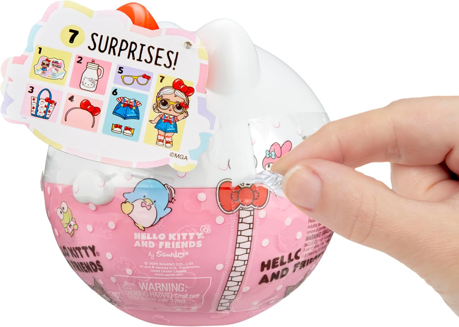 LOL Sorpresa! Ama Hello Kitty e i suoi amici - 1 bambola con 7 sorprese, selezione casuale, 8 bambini da collezionare, regalo per bambini dai 4 anni in su, bambole Pink Naty Shop